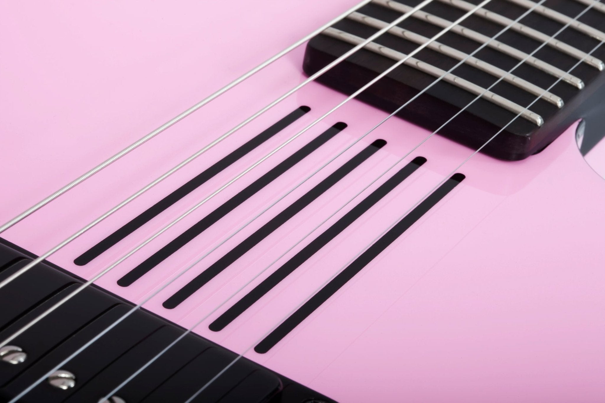 Schecter Machine Gun Kelly Signature PT Electric Guitar, Tickets To My Downfall Pink by Erikson Music