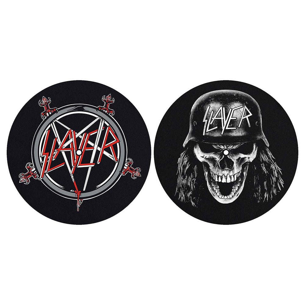 SLAYER TURNTABLE SLIPMAT SET: PENTAGRAM / WEHRMACHT (RETAIL PACK) by Rock Off Trade
