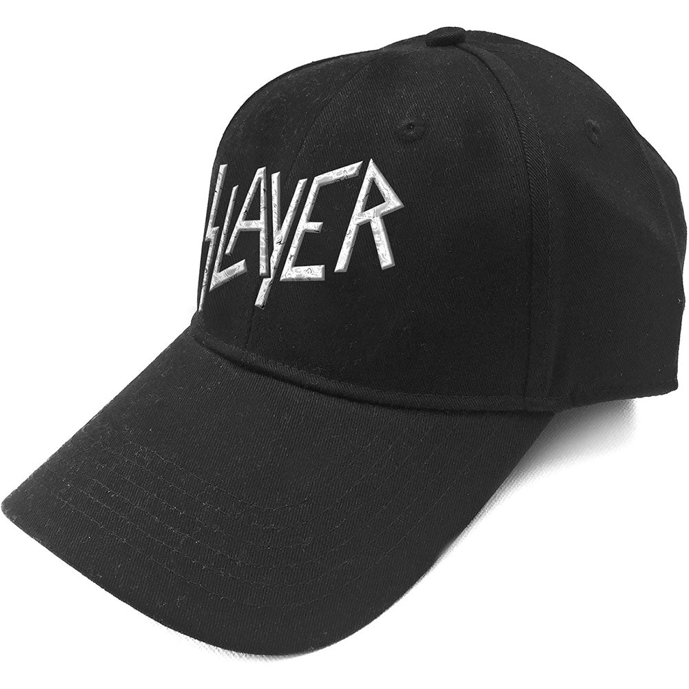 SLAYER UNISEX BASEBALL CAP: LOGO (SONIC SILVER) by Rock Off Trade