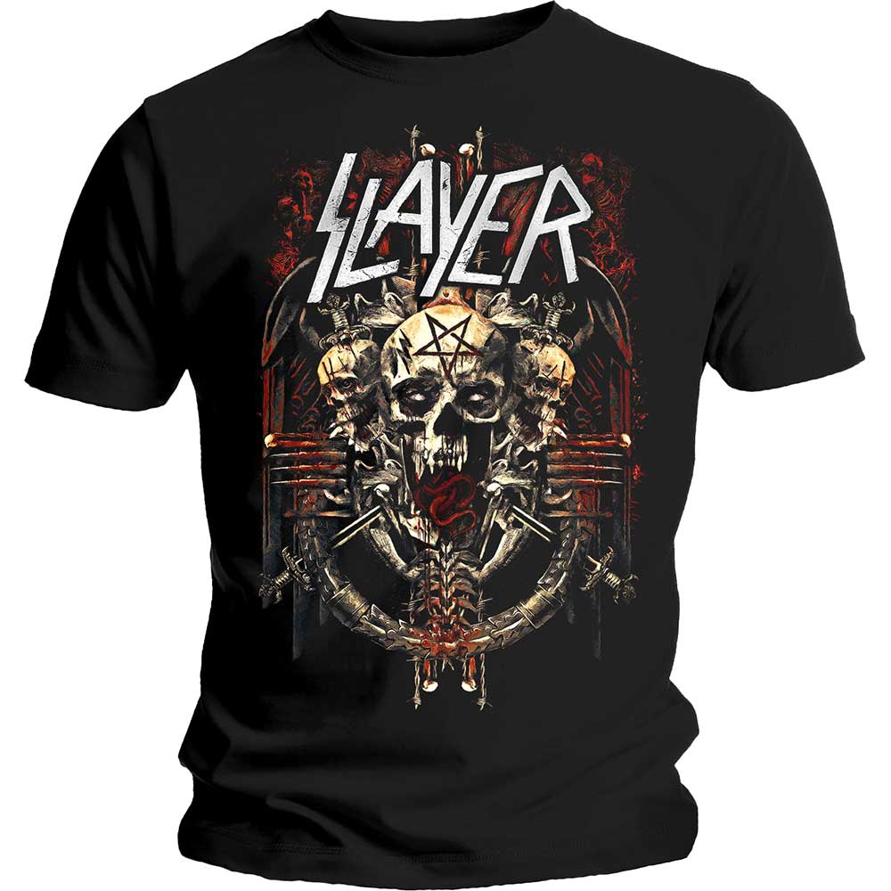 SLAYER UNISEX TEE: DEMONIC ADMAT by Rock Off Trade