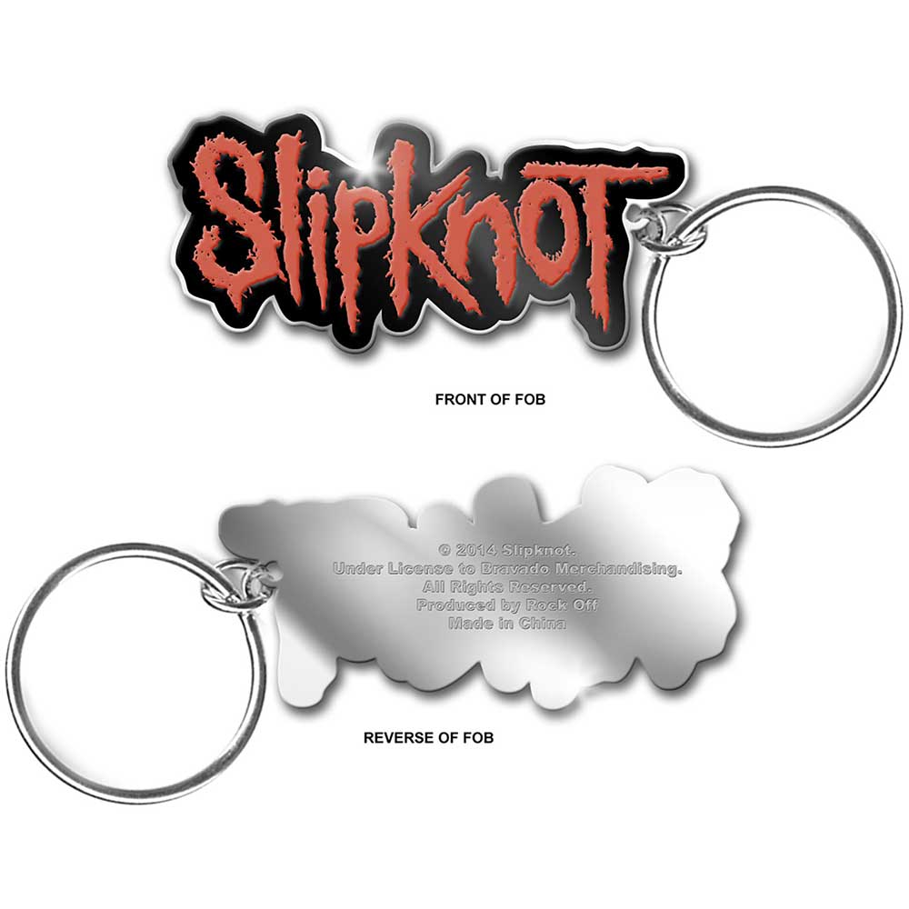 SLIPKNOT KEYCHAIN: LOGO (ENAMEL IN - FILL) by Rock Off Trade