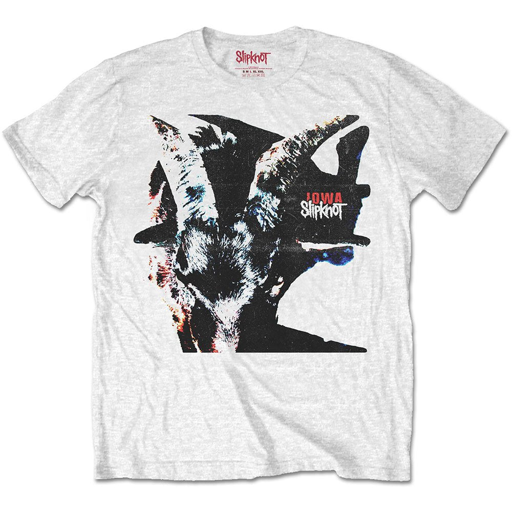 SLIPKNOT UNISEX TEE: IOWA GOAT SHADOW (BACK PRINT) by Rock Off Trade
