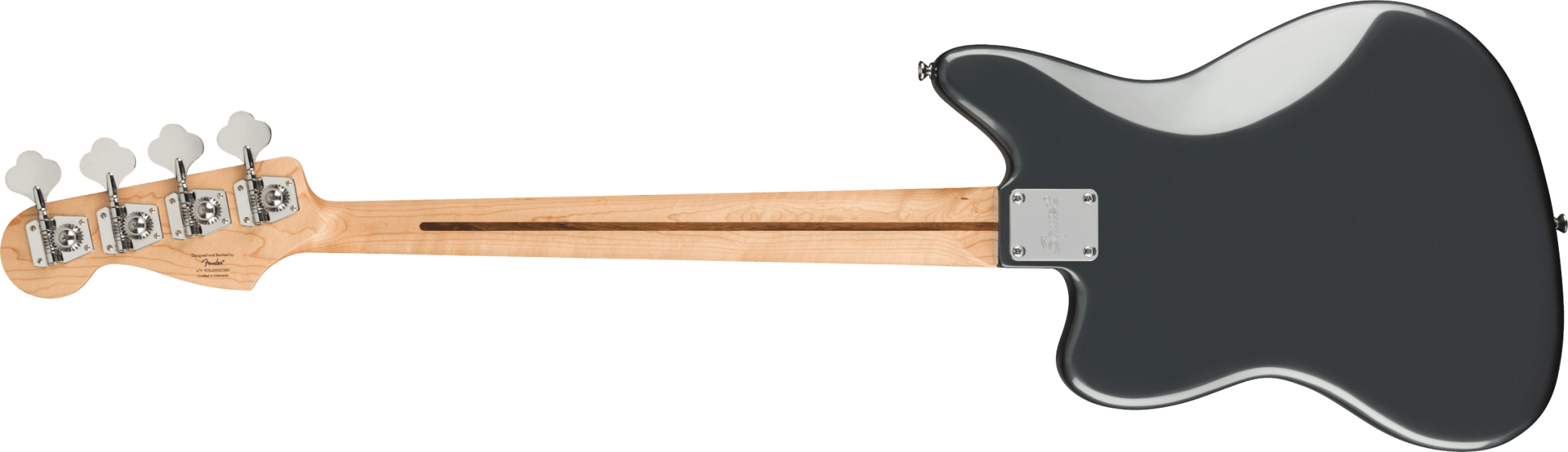 Squier Affinity Series™ Jaguar® Bass H, Laurel Fingerboard, Black Pickguard, Charcoal Frost Metallic by FMIC