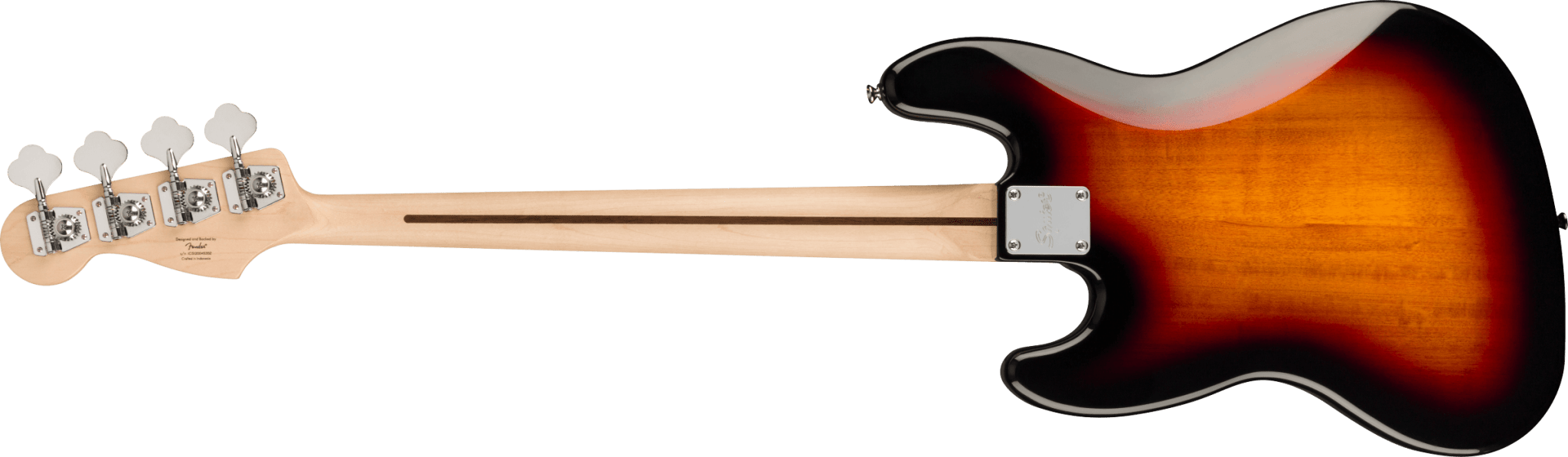 Squier Affinity Series Jazz Bass, Maple Fingerboard, White Pickguard, 3 - Color Sunburst by FMIC