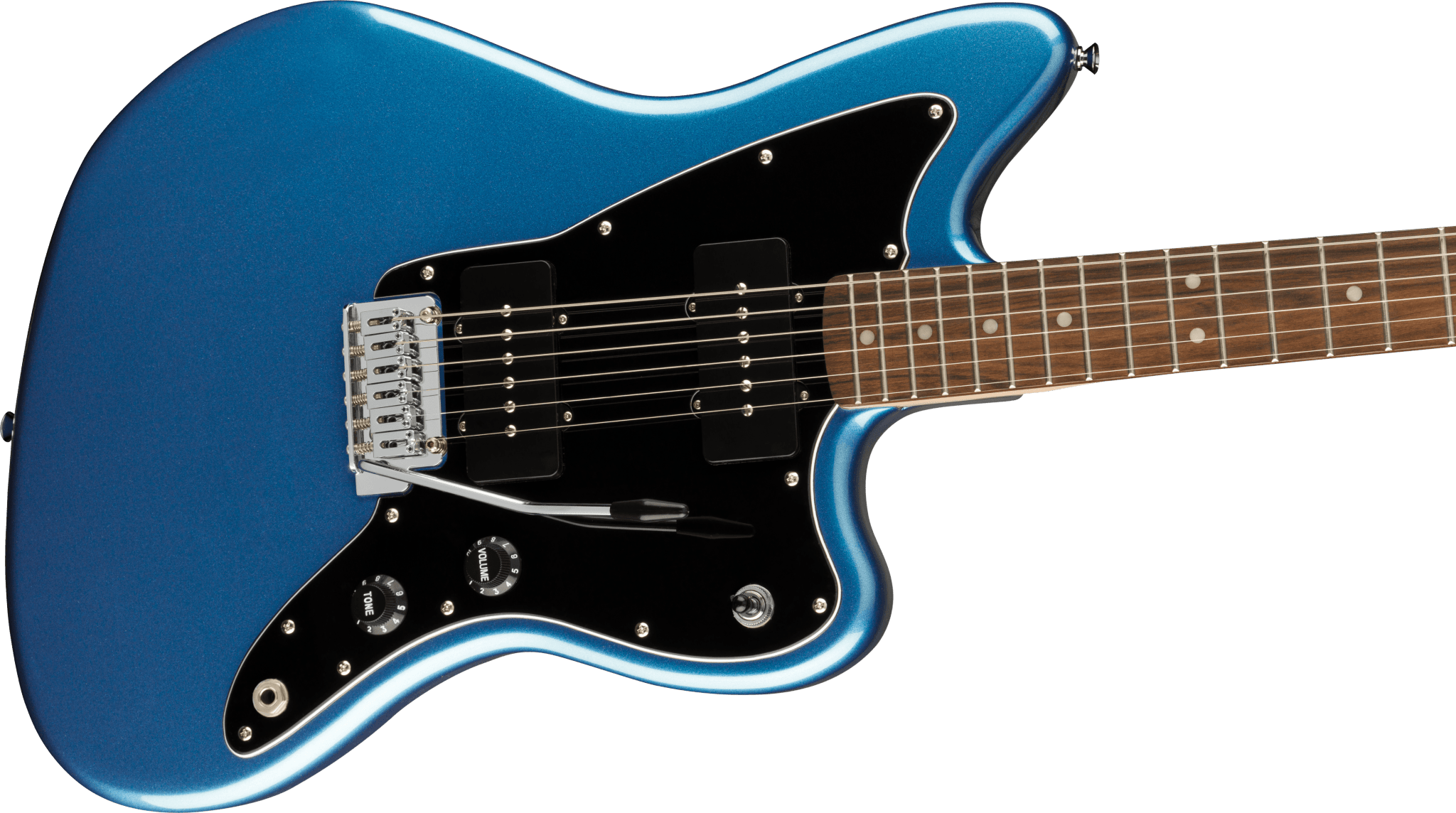 Squier Affinity Series™ Jazzmaster®, Laurel Fingerboard, Black Pickguard, Lake Placid Blue by FMIC