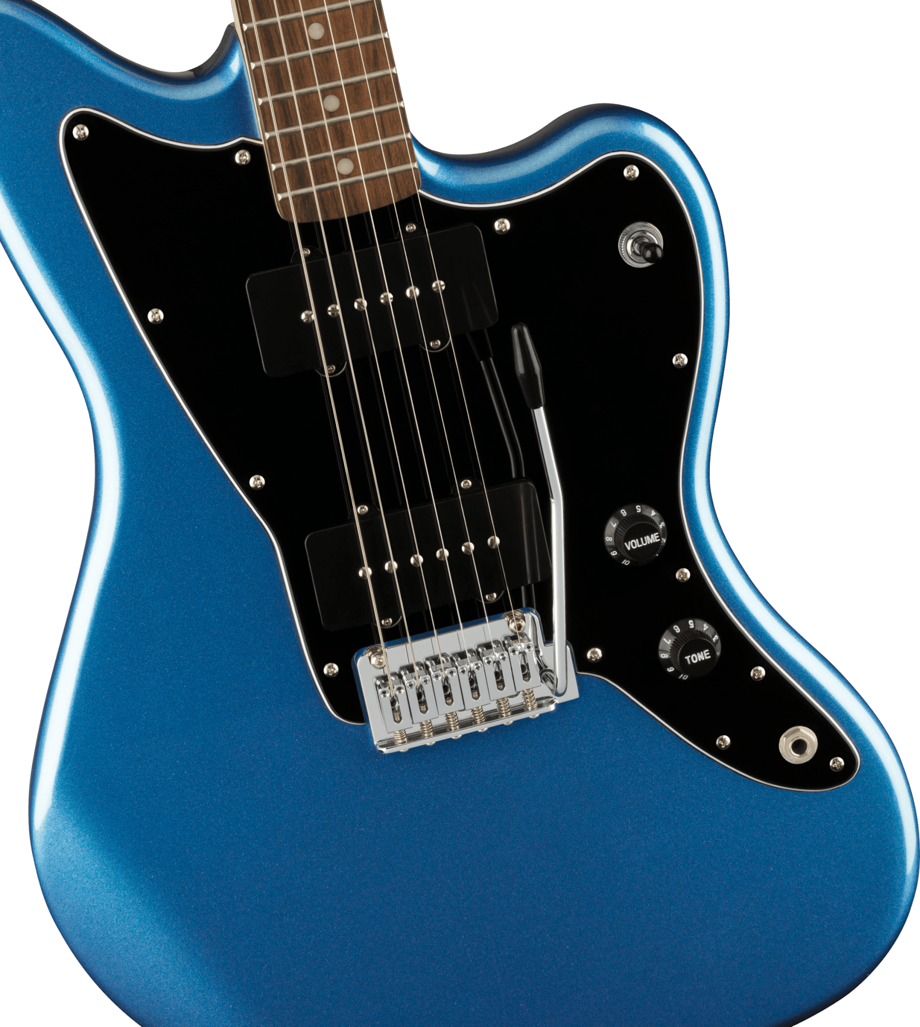 Squier Affinity Series™ Jazzmaster®, Laurel Fingerboard, Black Pickguard, Lake Placid Blue by FMIC