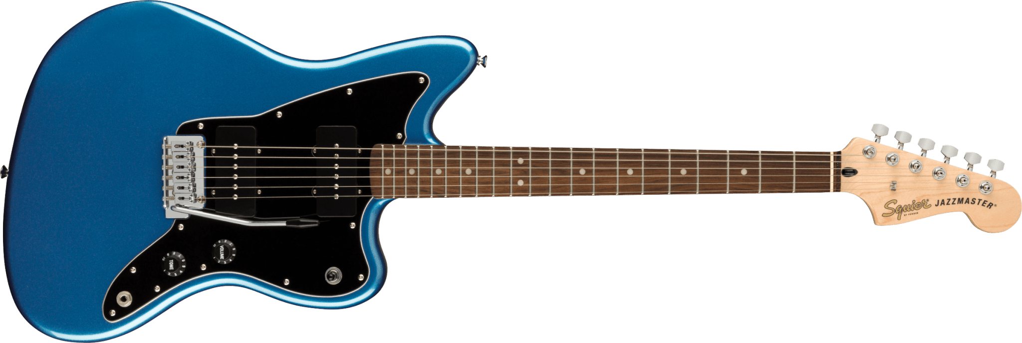 Squier Affinity Series™ Jazzmaster®, Laurel Fingerboard, Black Pickguard, Lake Placid Blue by FMIC