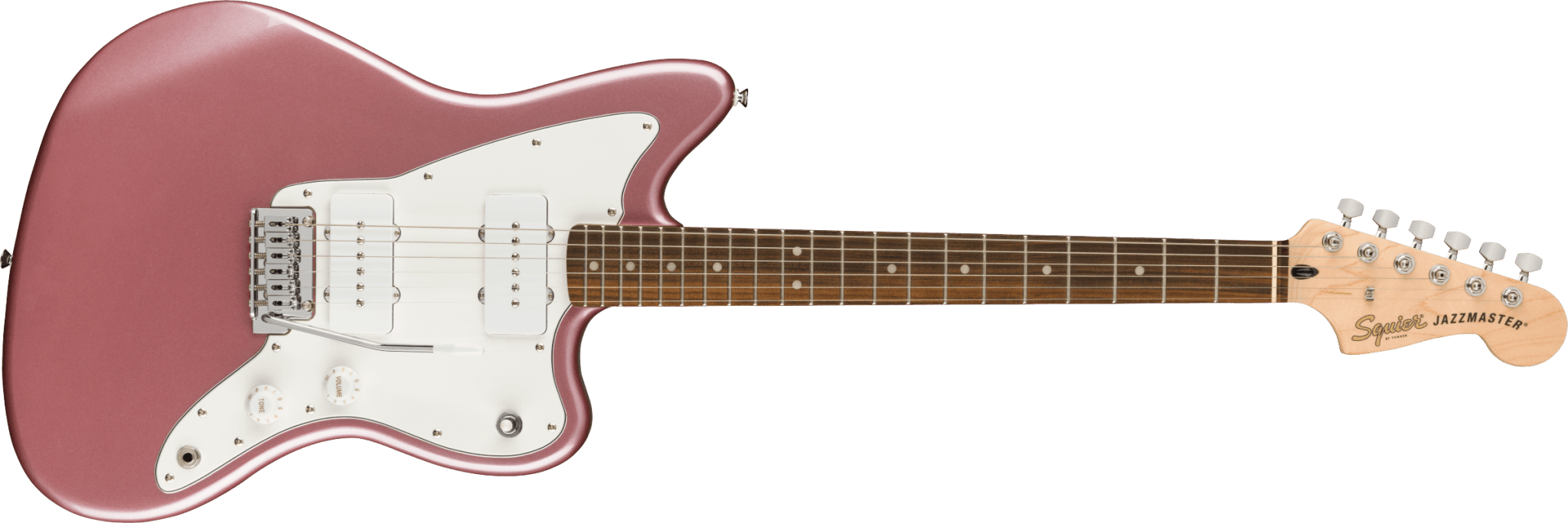 Squier Affinity Series™ Jazzmaster®, Laurel Fingerboard, White Pickguard, Burgundy Mist by FMIC