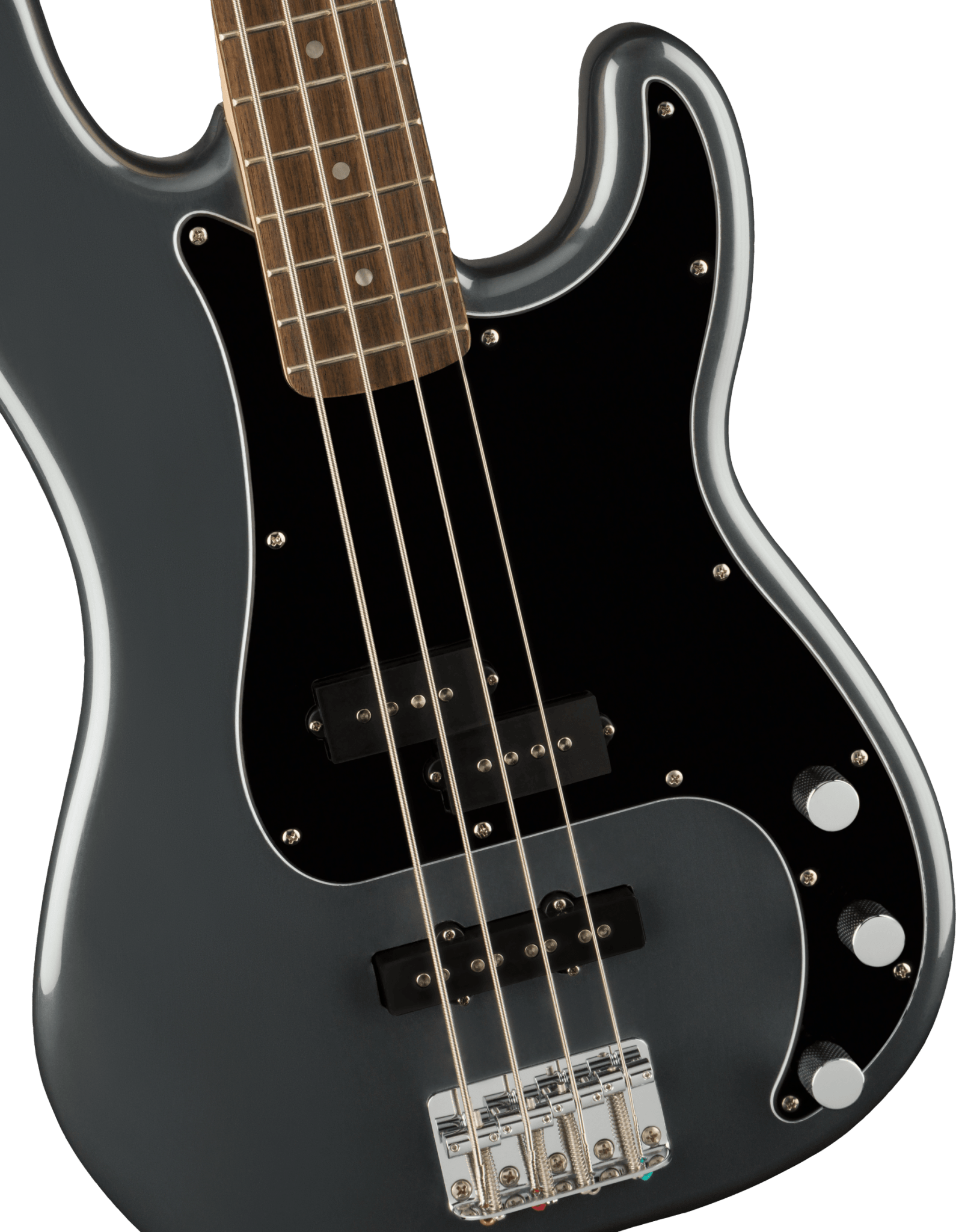 Squier Affinity Series Precision Bass PJ, Laurel Fingerboard, Black Pickguard, Charcoal Frost Metallic by FMIC