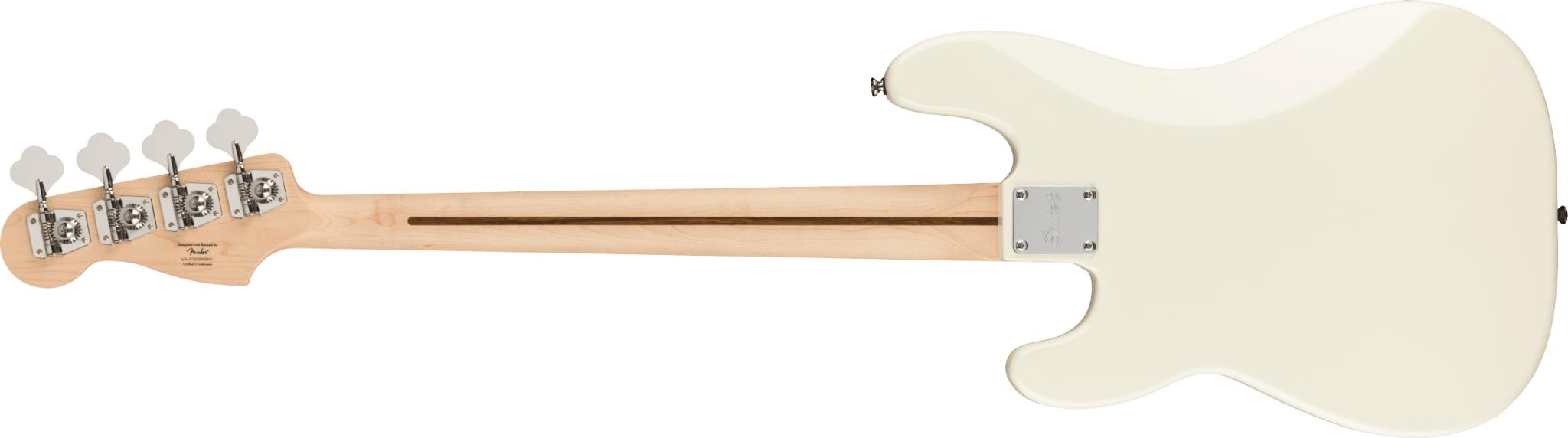 Squier Affinity Series™ Precision Bass® PJ, Maple Fingerboard, Black Pickguard, Olympic White by FMIC