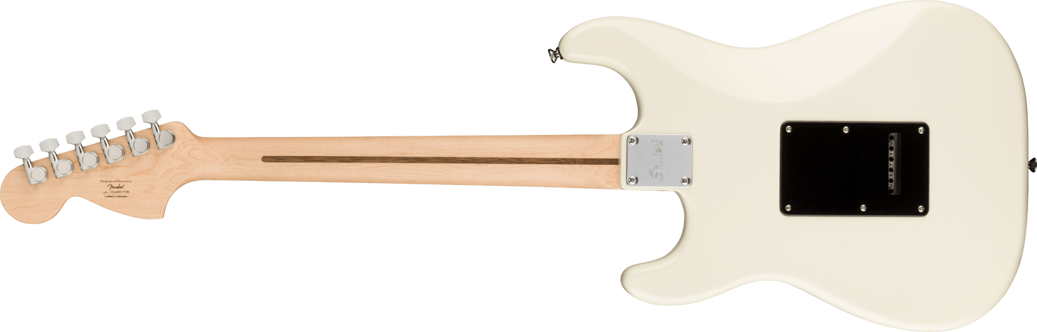 Squier Affinity Series™ Stratocaster® HH, Laurel Fingerboard, Black Pickguard, Olympic White by FMIC