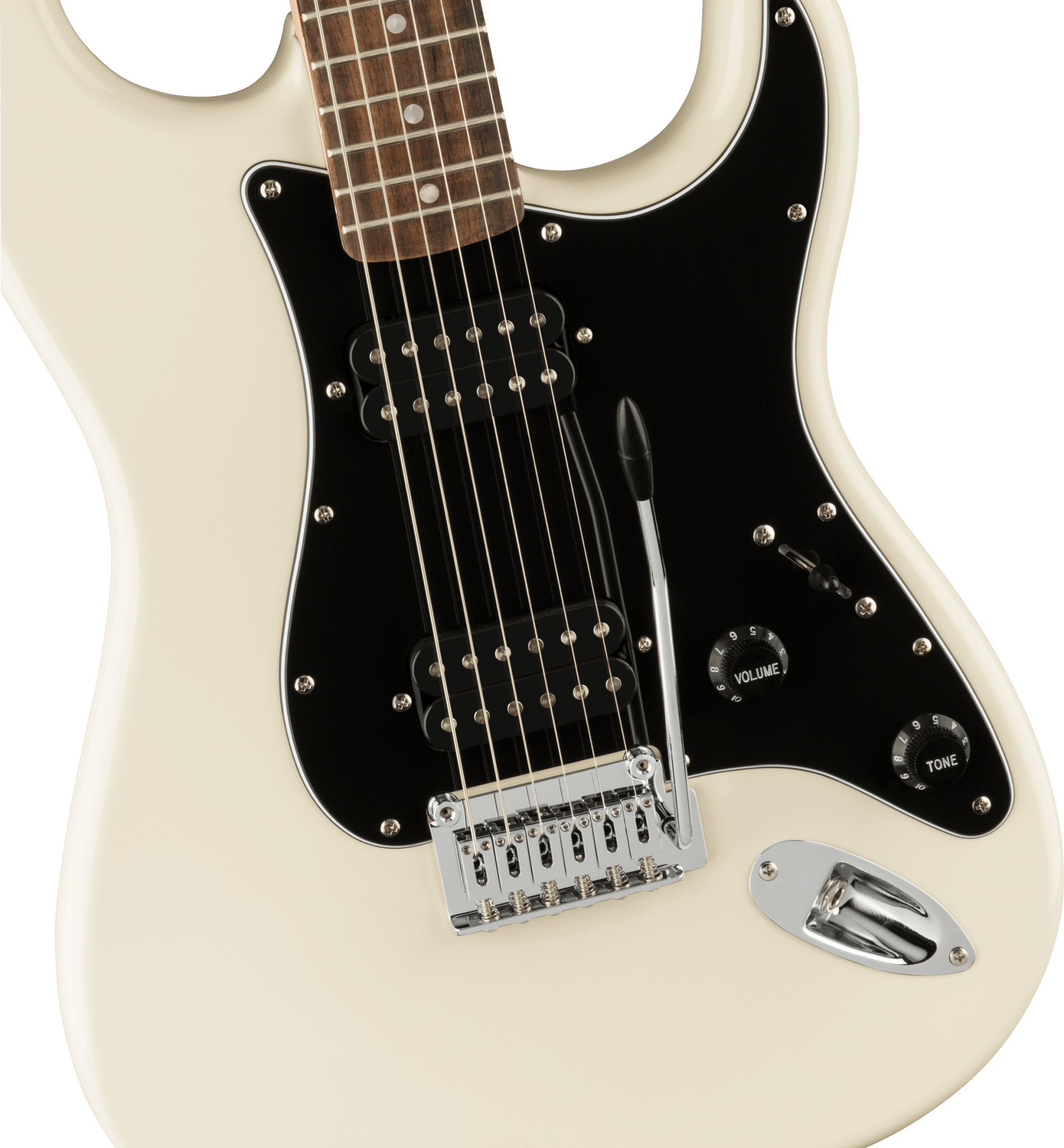 Squier Affinity Series™ Stratocaster® HH, Laurel Fingerboard, Black Pickguard, Olympic White by FMIC