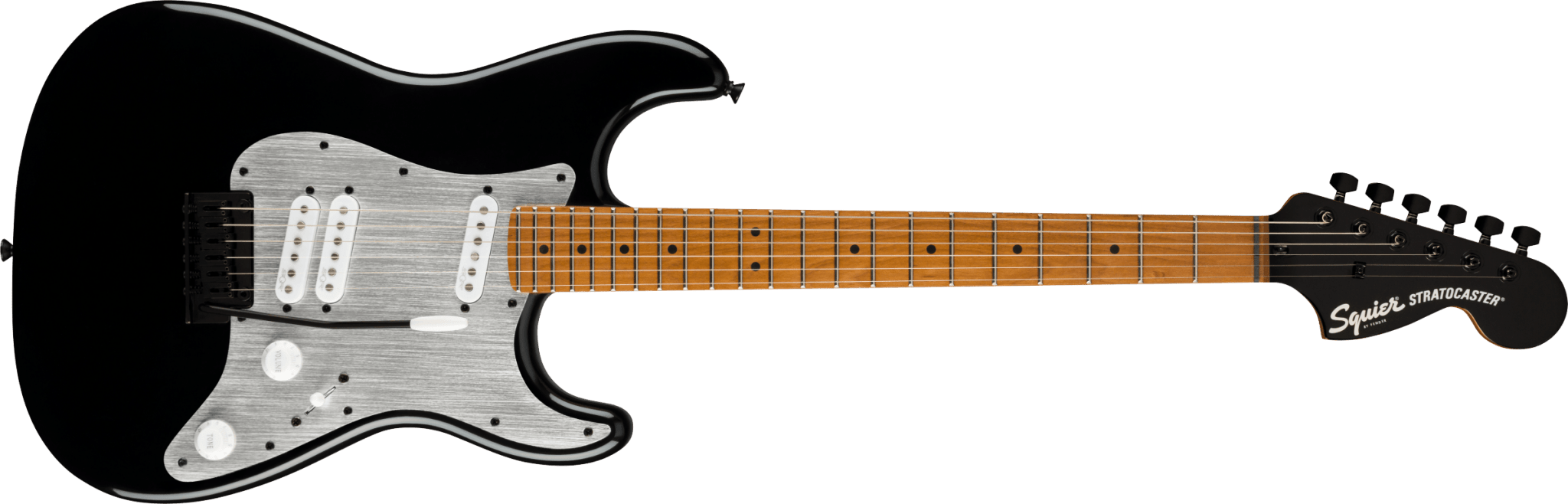 Squier Contemporary Stratocaster® Special, Roasted Maple Fingerboard, Silver Anodized Pickguard, Black by FMIC