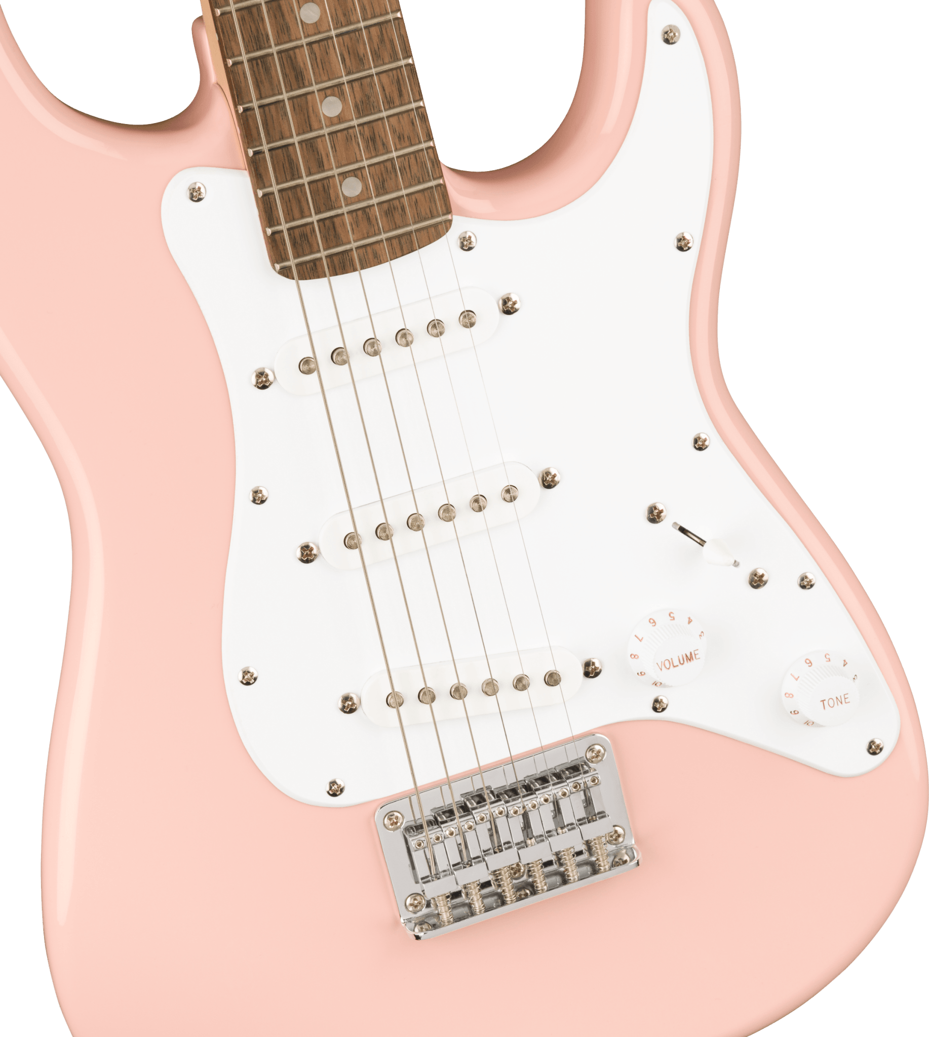 Squier Mini Stratocaster®, Laurel Fingerboard, Shell Pink by FMIC