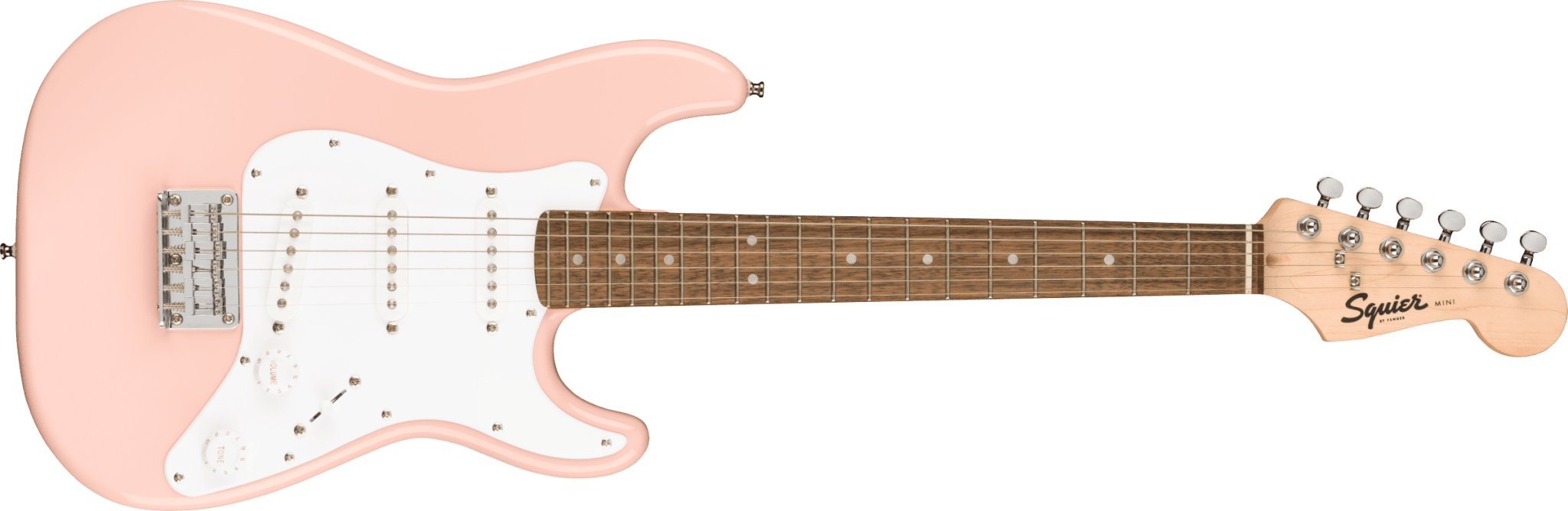 Squier Mini Stratocaster®, Laurel Fingerboard, Shell Pink by FMIC