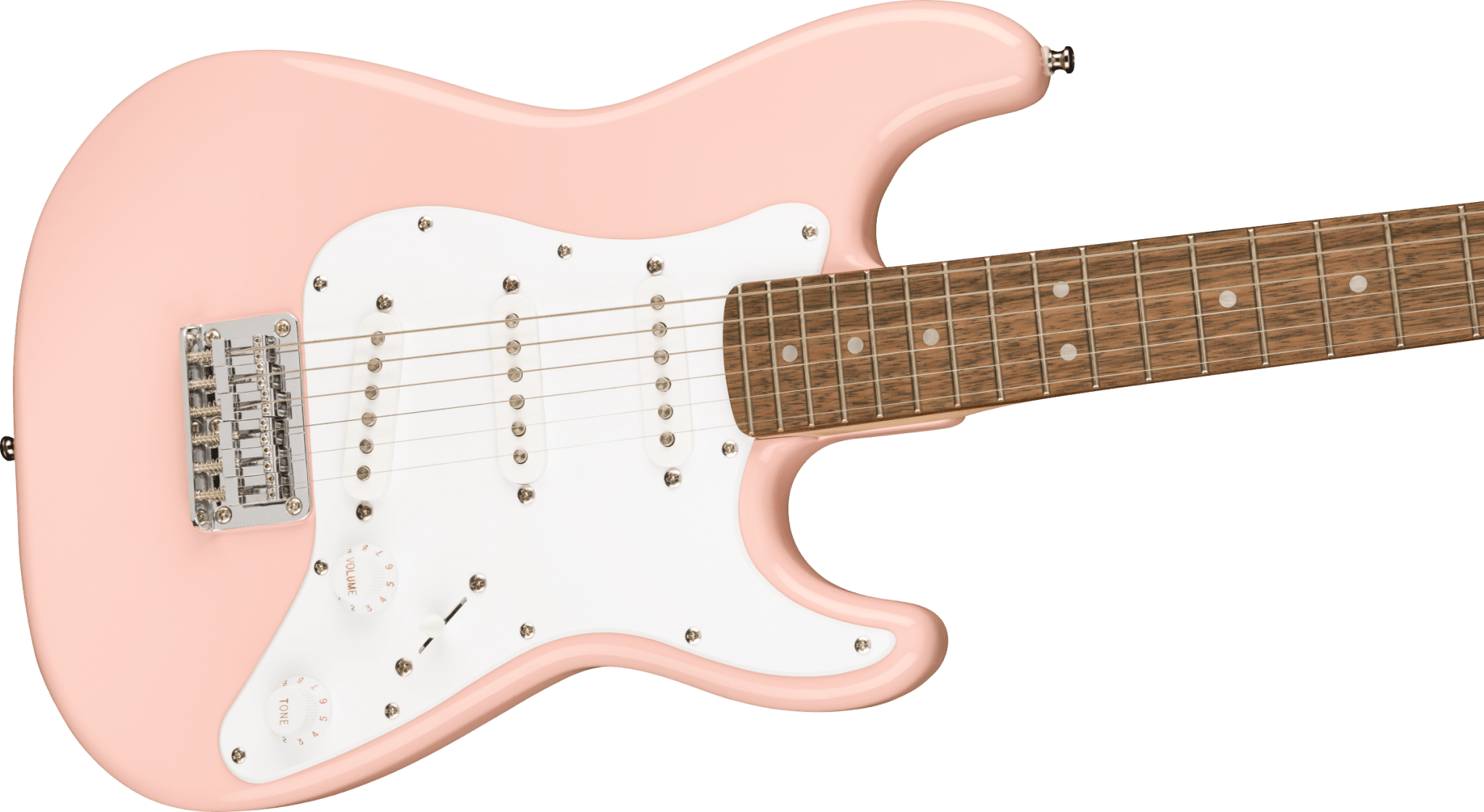Squier Mini Stratocaster®, Laurel Fingerboard, Shell Pink by FMIC