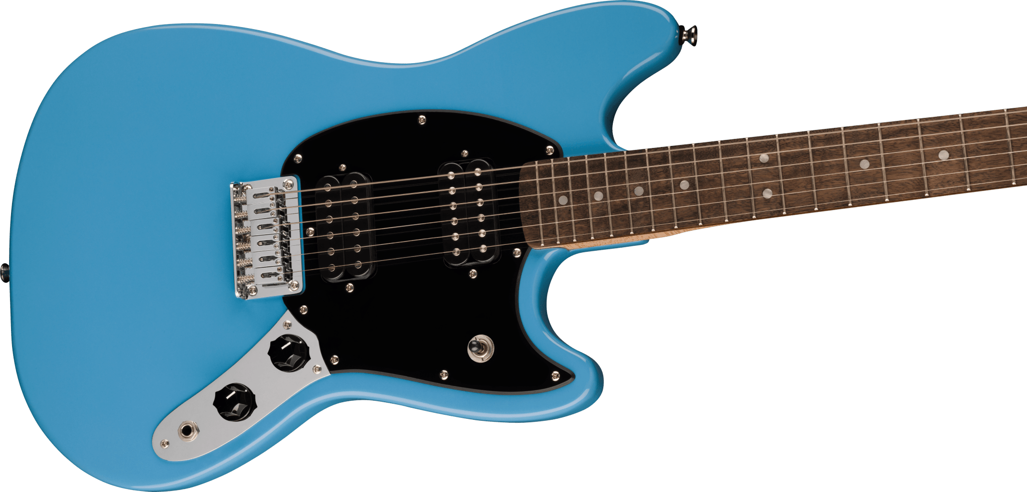 Squier Sonic™ Mustang® HH, Laurel Fingerboard, Black Pickguard, California Blue by FMIC