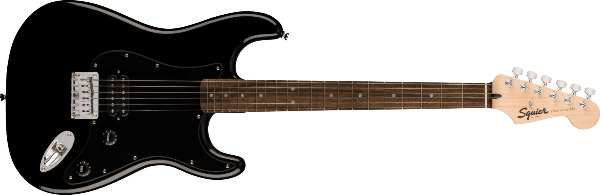 Squier Sonic™ Stratocaster® HT H, Laurel Fingerboard, Black Pickguard, Black by FMIC