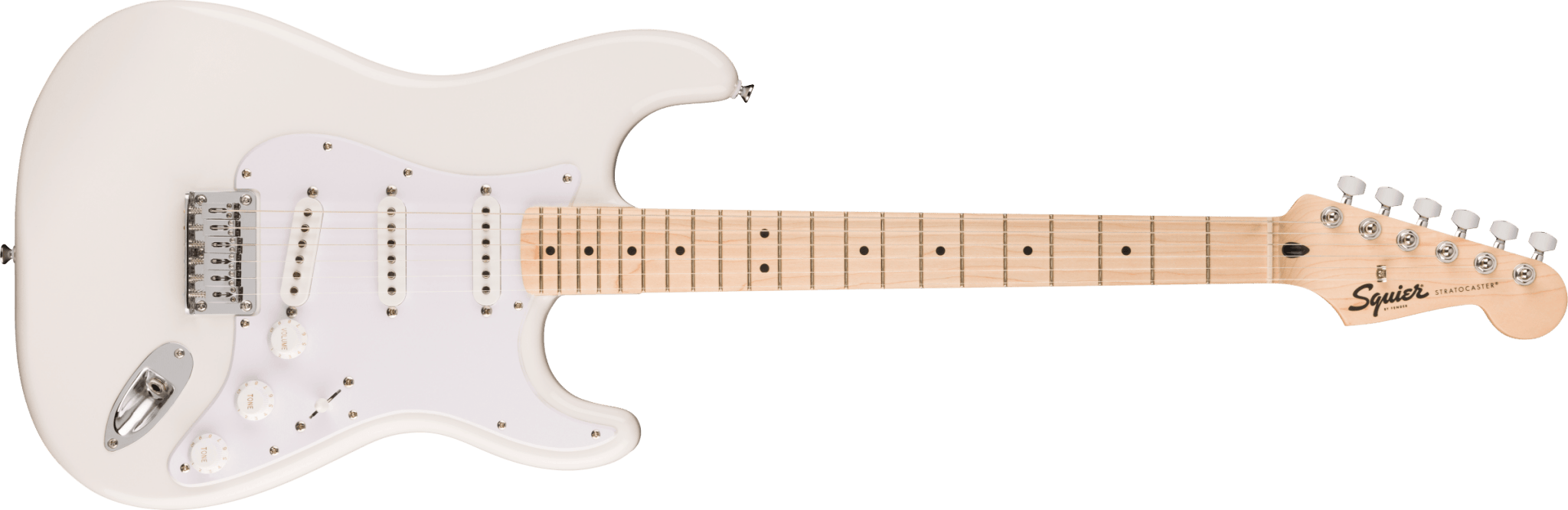 Squier Sonic™ Stratocaster® HT, Maple Fingerboard, White Pickguard, Arctic White by FMIC