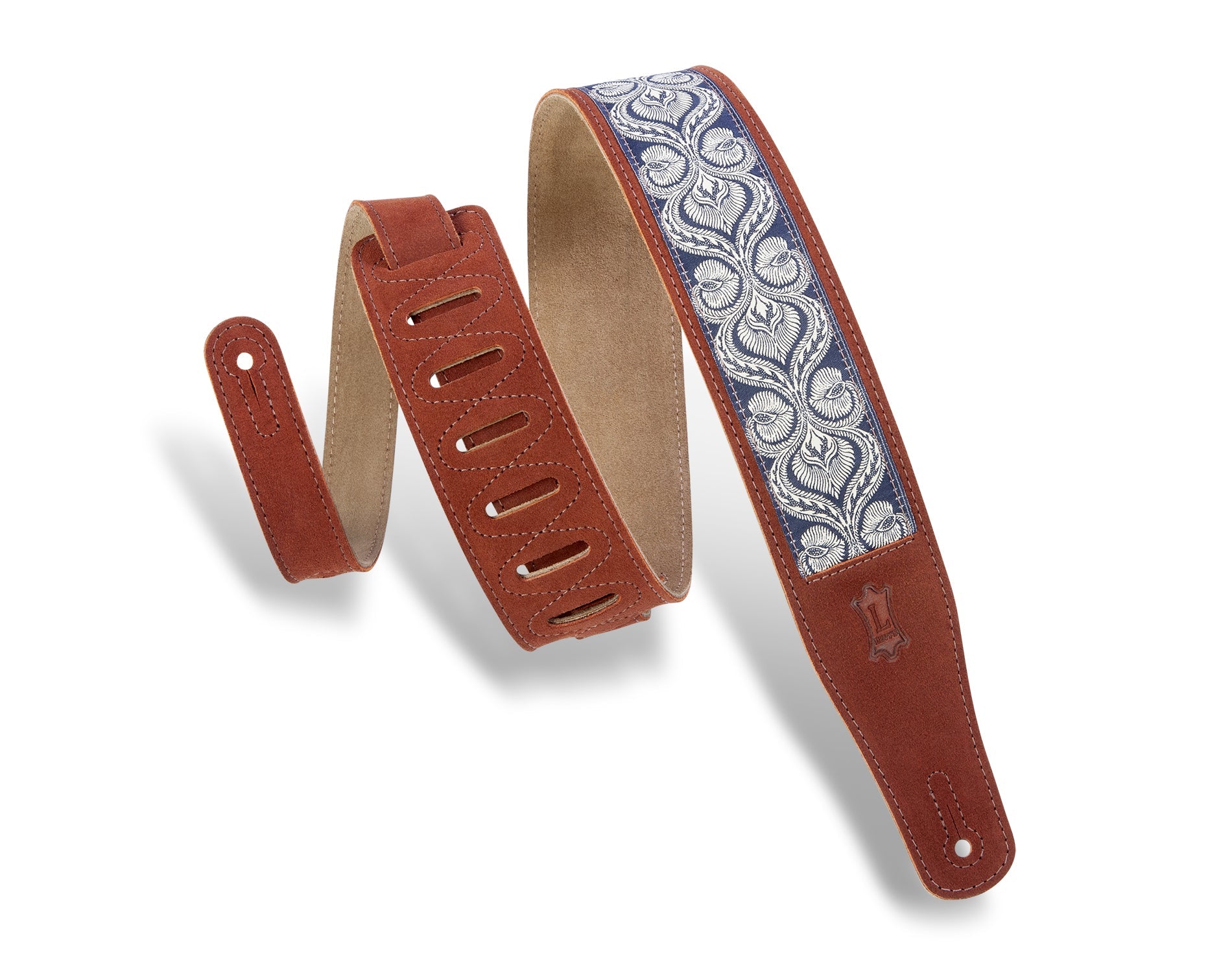 STRAP GUITAR LEVY’S 2 1/2"" Suede Leather Guitar Strap with Suede by Levy's Leathers