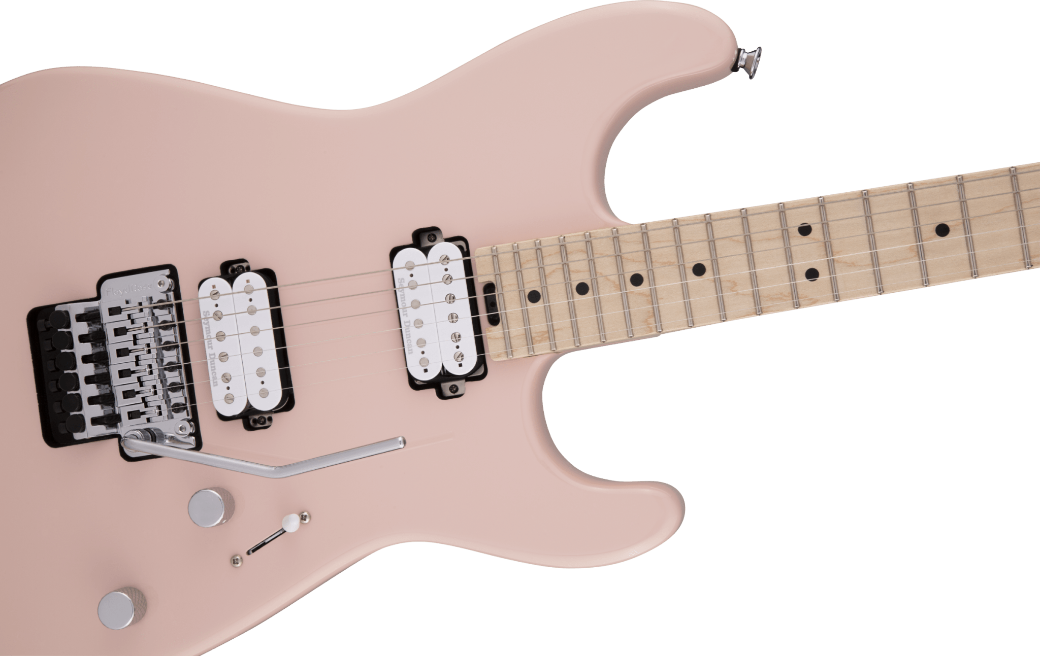 USED Charvel Pro - Mod San Dimas Style 1 HH FR M, Maple Fingerboard, Shell Pink w/ Hard Case by FMIC
