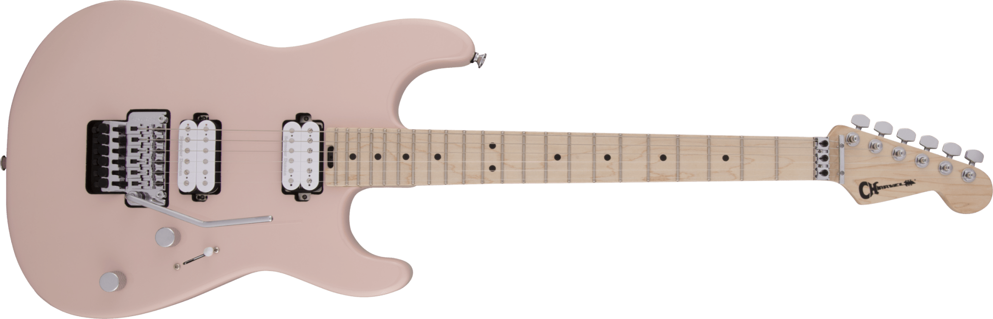 USED Charvel Pro - Mod San Dimas Style 1 HH FR M, Maple Fingerboard, Shell Pink w/ Hard Case by FMIC