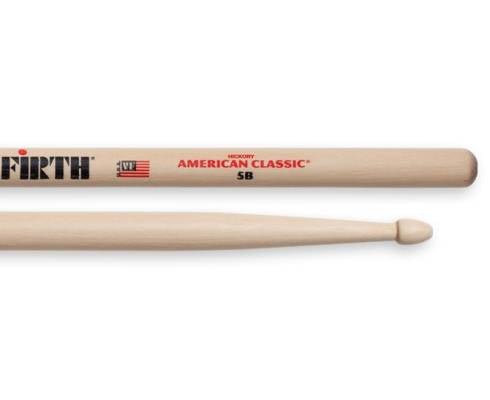 Vic Firth 5B American Classic Drumsticks (Hickory/Wood Tip) by Coast Music