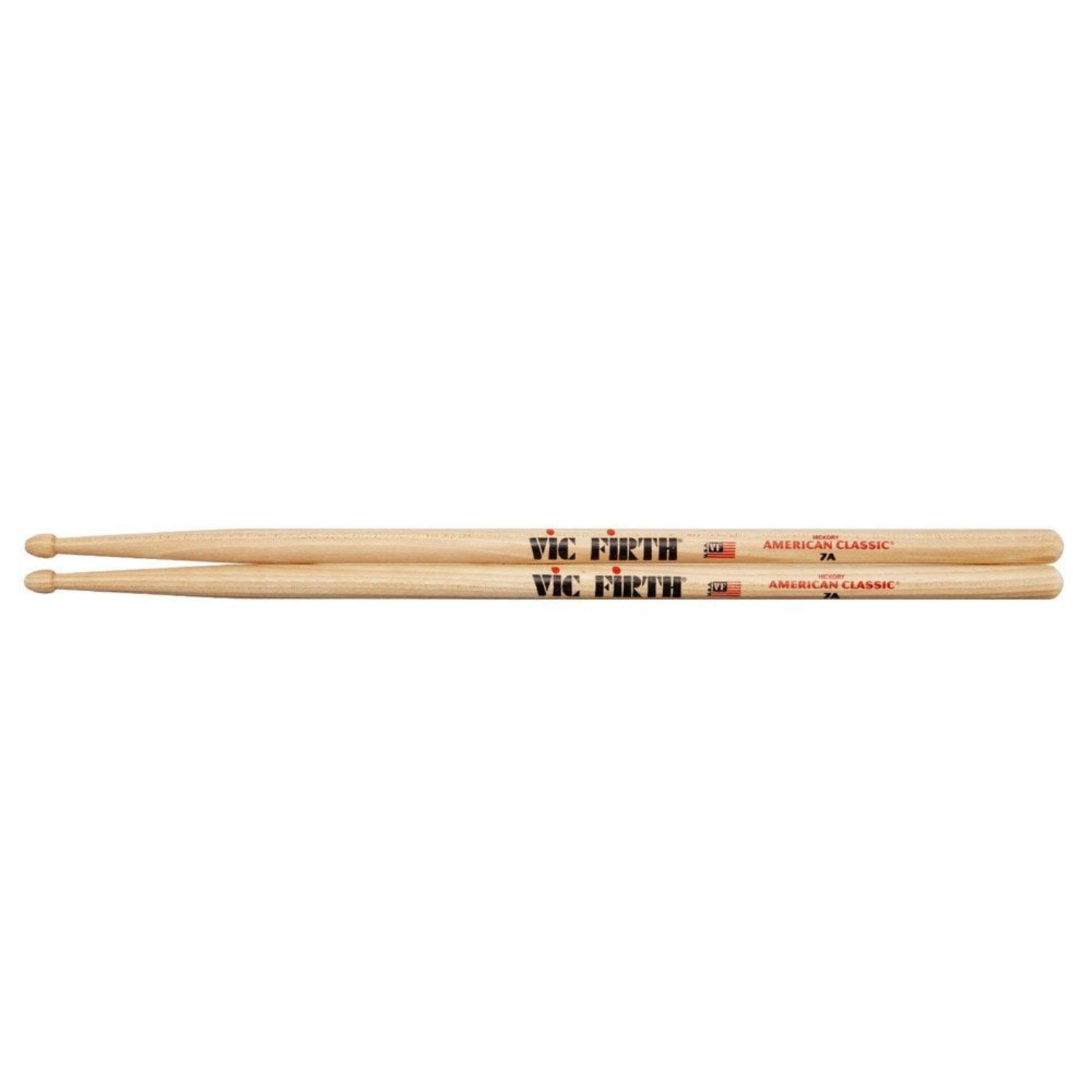 Vic Firth 7A American Classic Drumsticks (Hickory/Wood Tip) by Coast Music