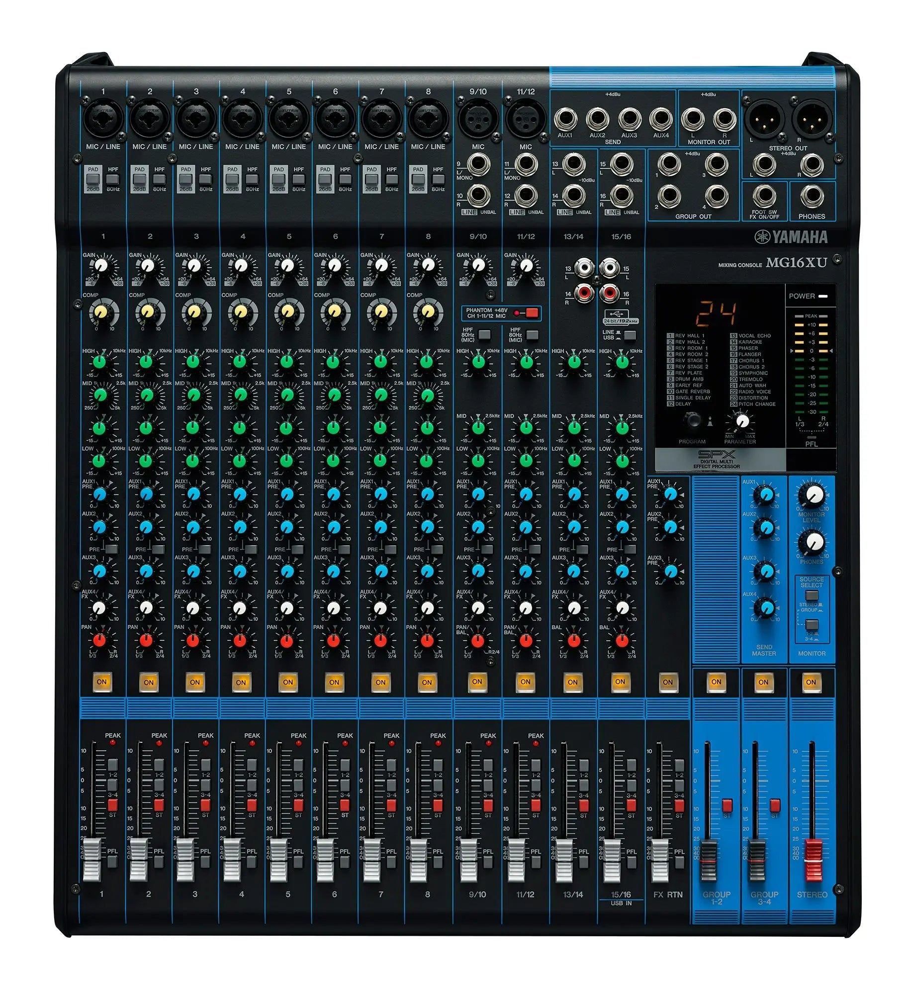 Yamaha MG16XU 16-channel Mixer w/ USB and FX Yamaha MG16XU 16-channel Mixer w/ USB and FX
