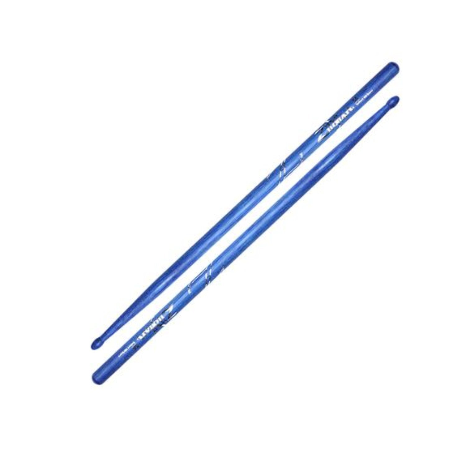 Zildjian 5A Wood Tip Hickory Drumsticks, Blue by Coast Music