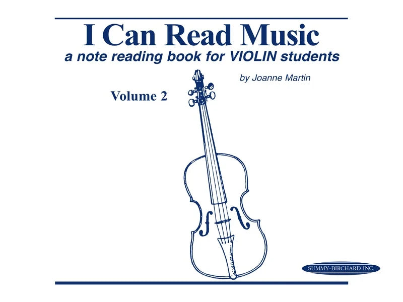I Can Read Music, Volume 2: Violin Book A note reading book for VIOLIN students