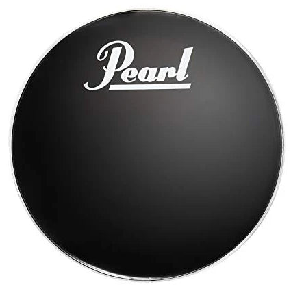 Pearl 22" Black Bass Drum Head, w/Logo