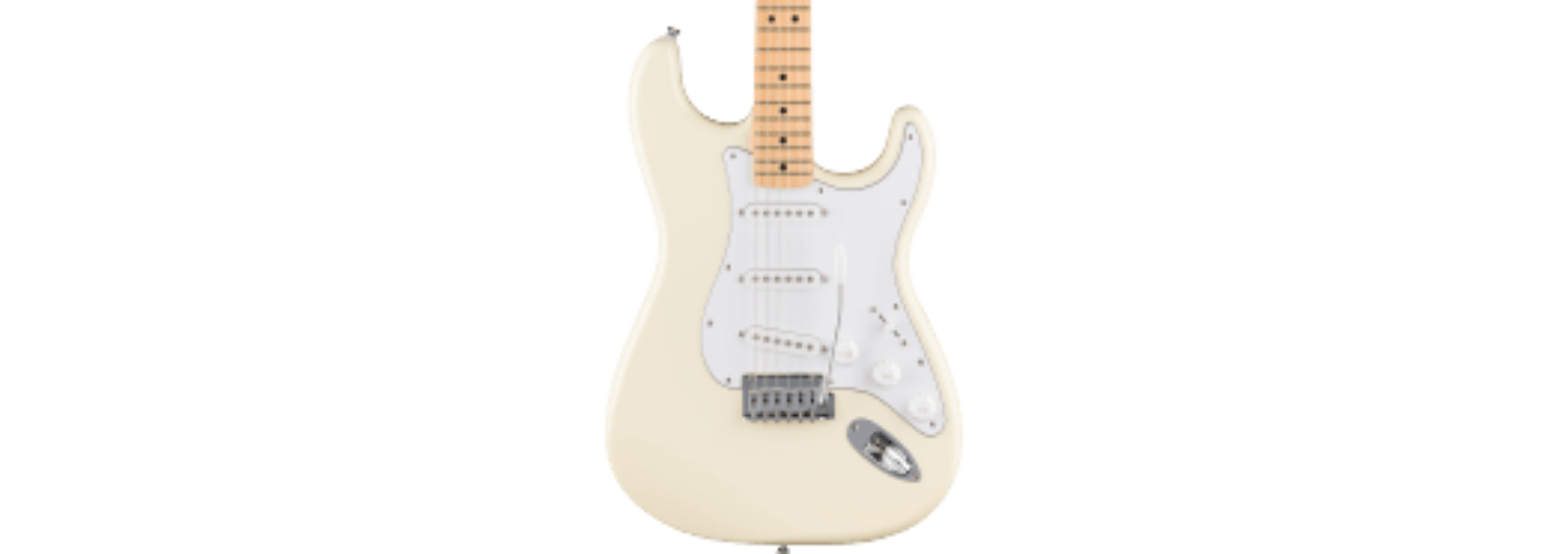Fender Standard Stratocaster®, Maple Fingerboard, White Pickguard, Olympic White