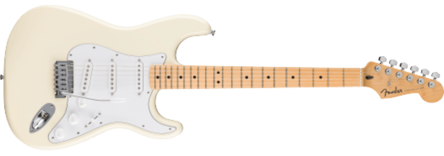 Fender Standard Stratocaster®, Maple Fingerboard, White Pickguard, Olympic White