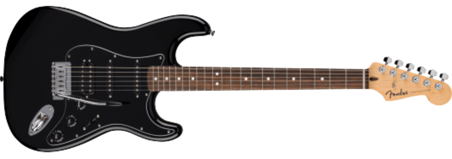 Fender Standard Stratocaster® HSS, Laurel Fingerboard, Black Pickguard, Black