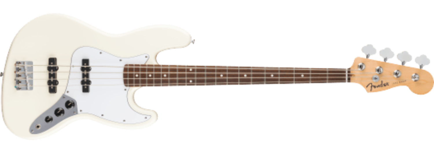 Fender  Standard Jazz Bass®, Laurel Fingerboard, White Pickguard, Olympic White
