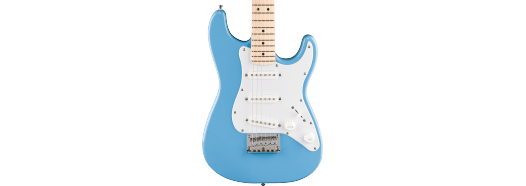 Squier Mini Stratocaster®, Maple Fingerboard, White Pickguard, California Blue
