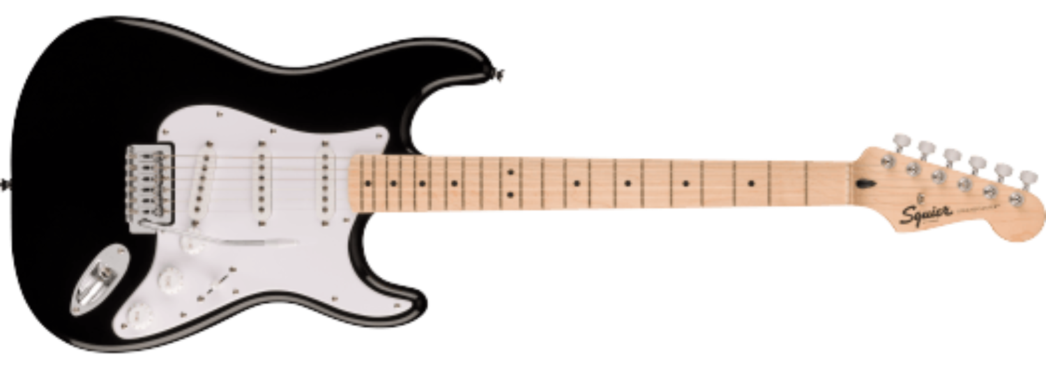 Squier Sonic™ Stratocaster® Pack, Maple Fingerboard, Black, Gig Bag, 10G - 120V