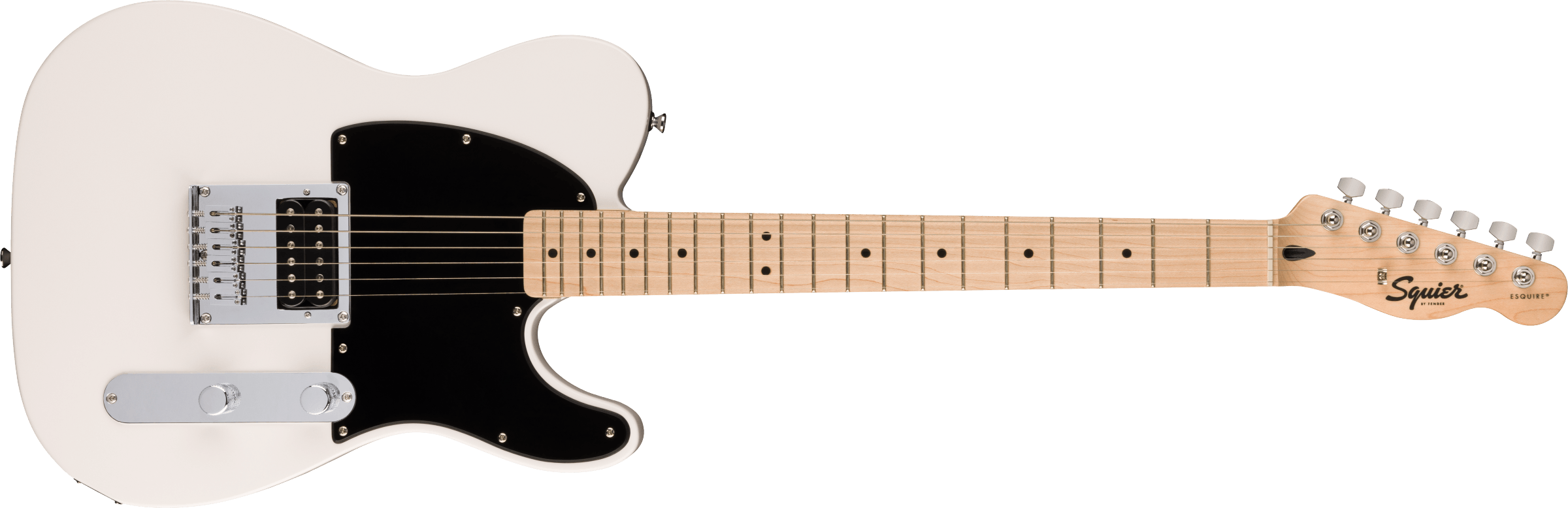 Squier Sonic™ Esquire® H, Maple Fingerboard, Black Pickguard, Arctic White