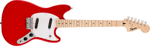 Squier Sonic™ Mustang®, Maple Fingerboard, White Pickguard, Torino Red