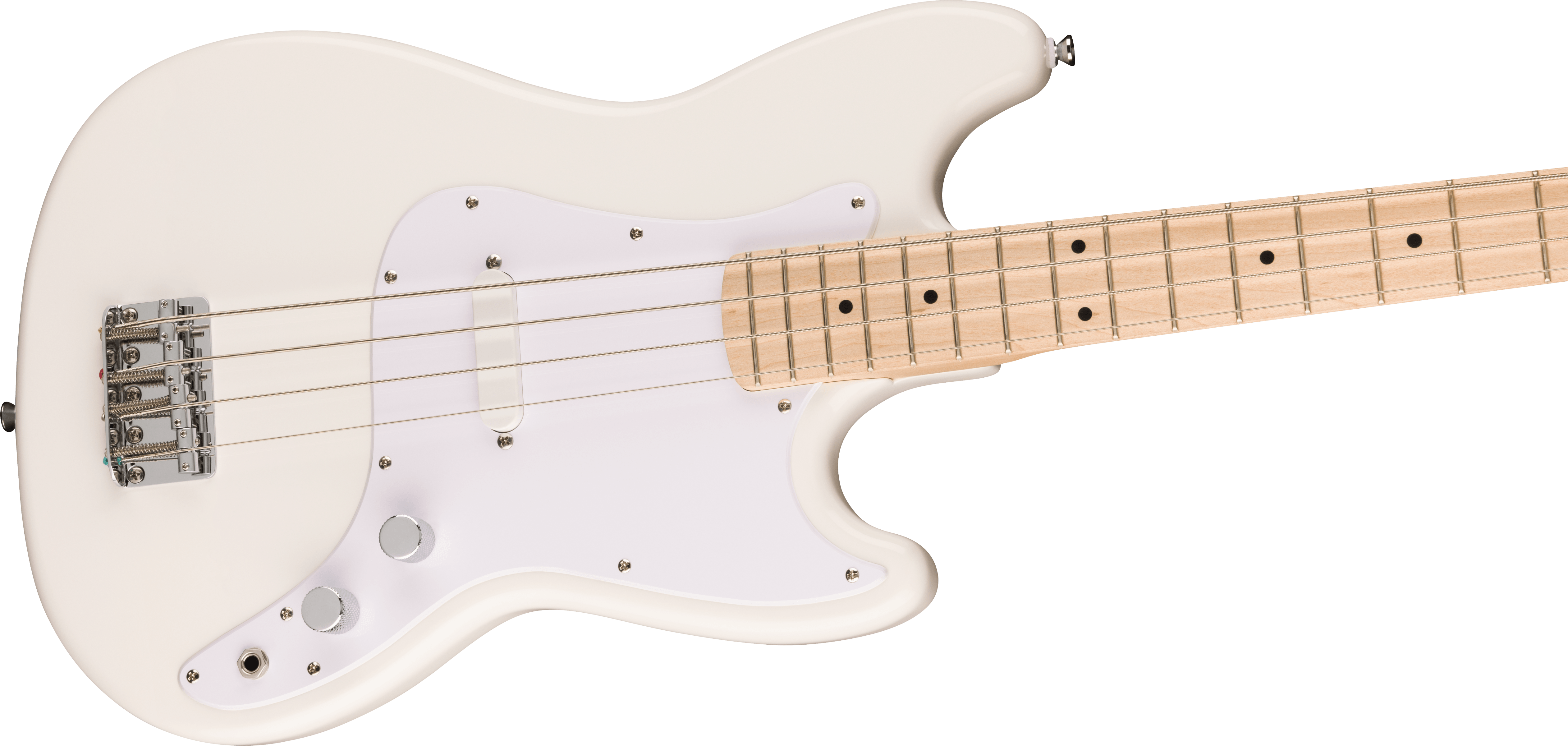 Squier Sonic® Bronco™ Bass, Maple Fingerboard, White Pickguard, Arctic White