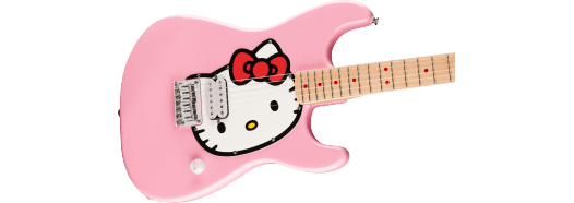 Limited Edition Hello Kitty® Stratocaster® with Gig Bag, Maple Fingerboard, Pink