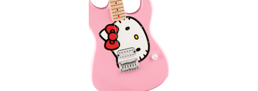 Limited Edition Hello Kitty® Stratocaster® with Gig Bag, Maple Fingerboard, Pink