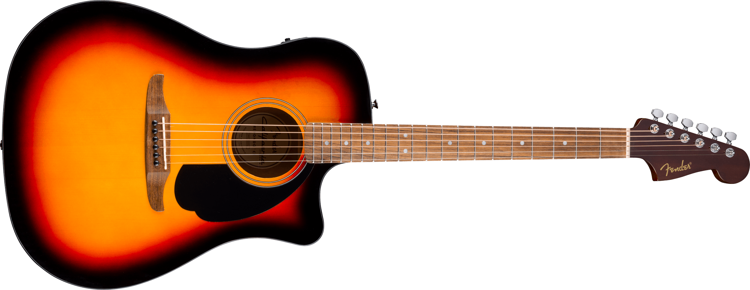 Fender California Standard Redondo™ CE, Spruce Top, Black Pickguard, 3-Color Sunburst