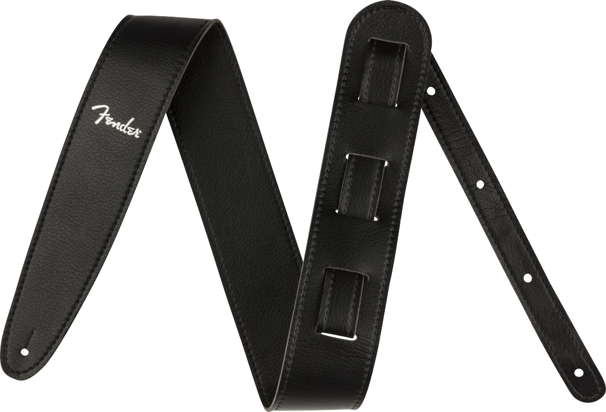 Fender Vegan Leather Strap, Black, 2.5", Microfiber