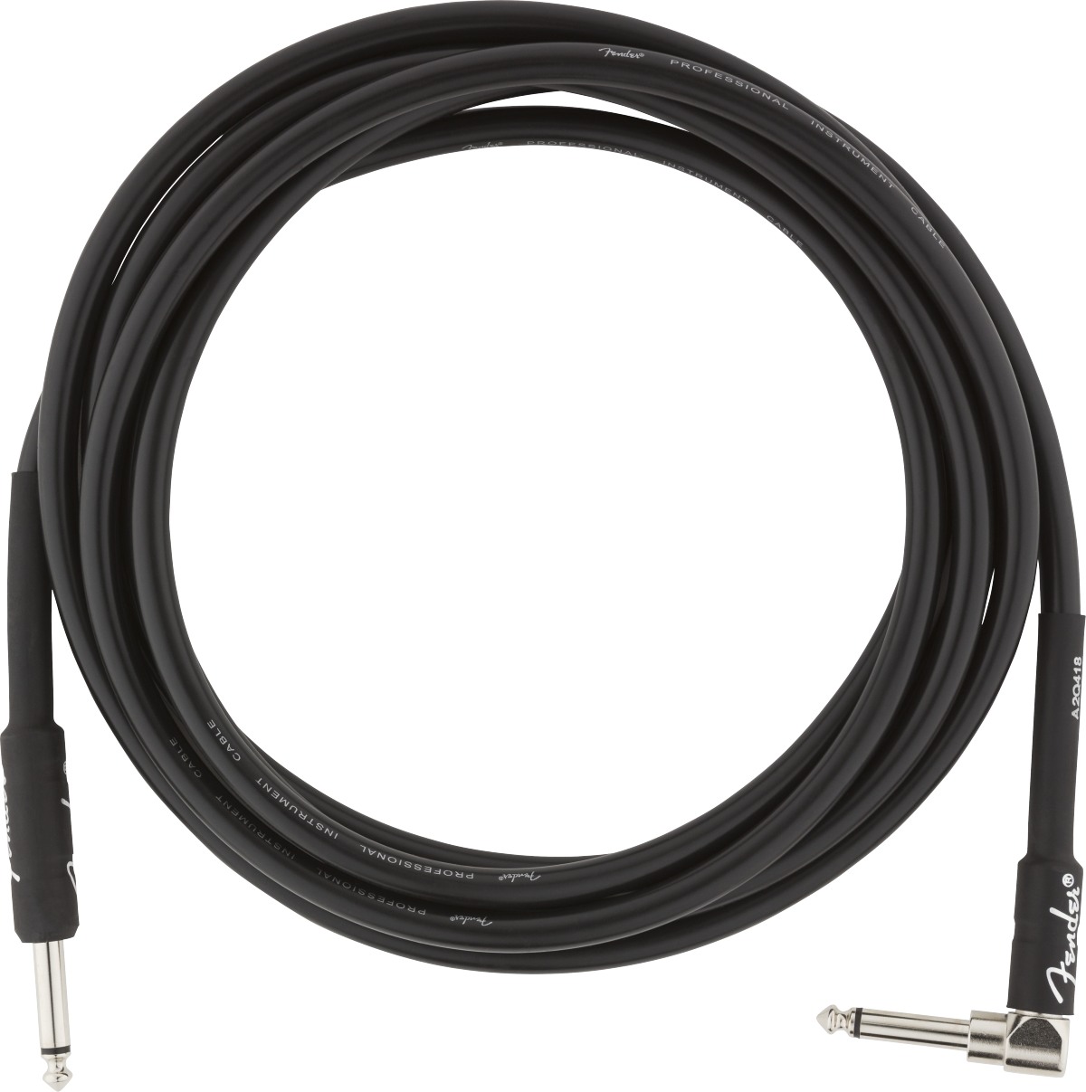 Fender Professional Series Instrument Cable, Straight/Angle, Black