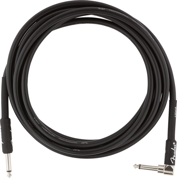 Fender Professional Series Instrument Cable, Straight/Angle, Black
