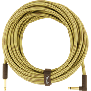 Fender Deluxe Series Instrument Cable, Straight/Angle, 25', Tweed