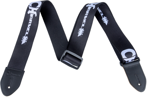 Charvel® Strap, Black with White Logo