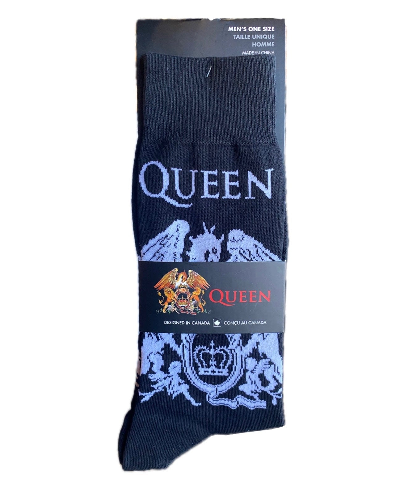 QUEEN CREST WHITE SOCKS, 1 PAIR